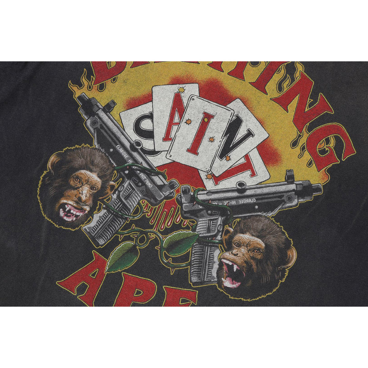 Offer Reps BAPE x Saint Mxxxxxx Guns Tee Charcoal